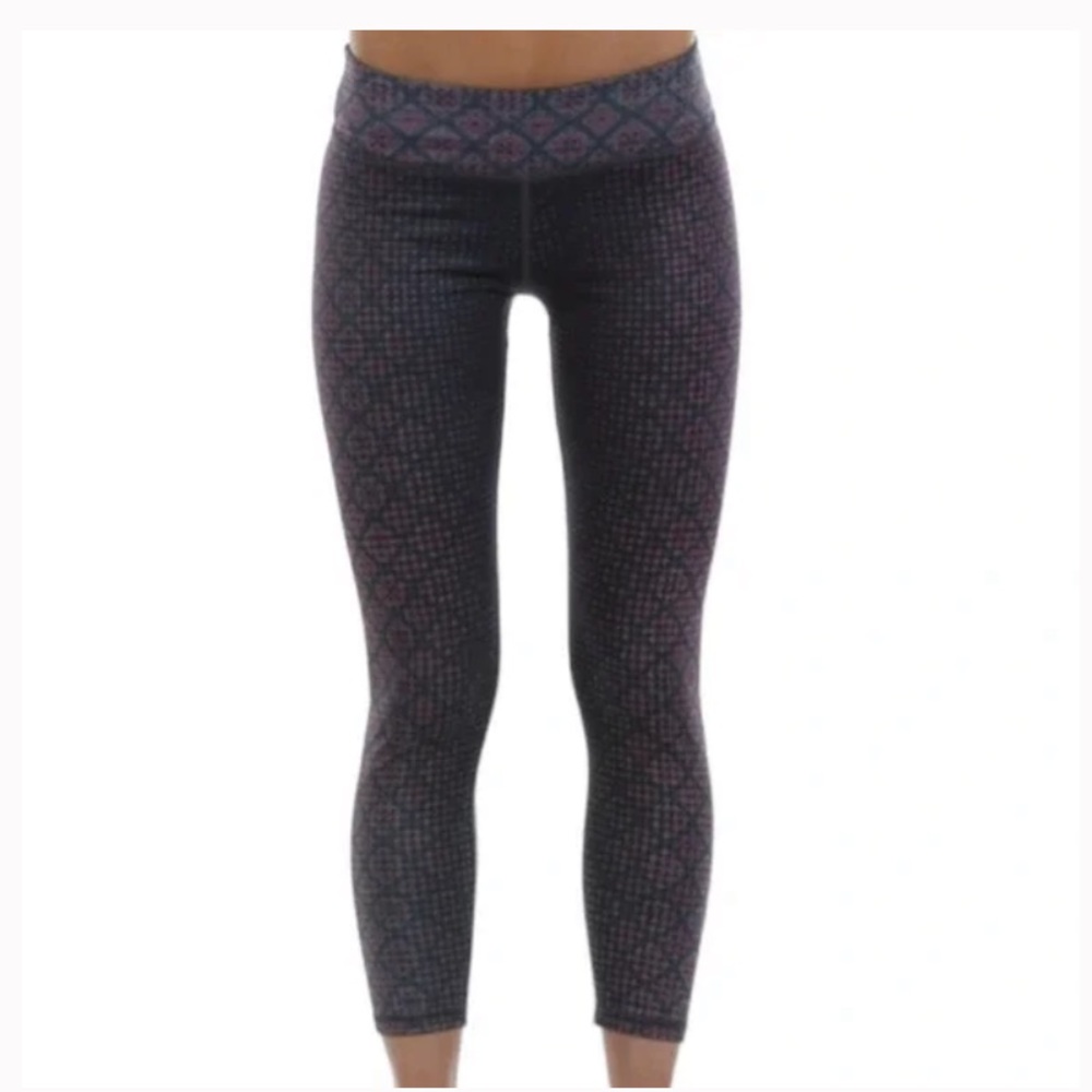 Prana Roxanne Printed Ankle Capri Leggings Size Small